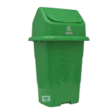 Cesto Lixo 50L Basculante Verde Cajovil